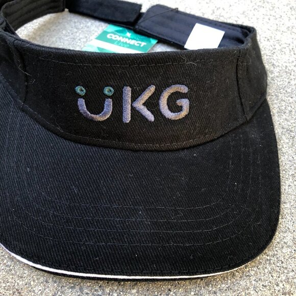 UKG Software Visor Hat Men's Adjustable Cap Black 100% Cotton - Picture 3 of 5